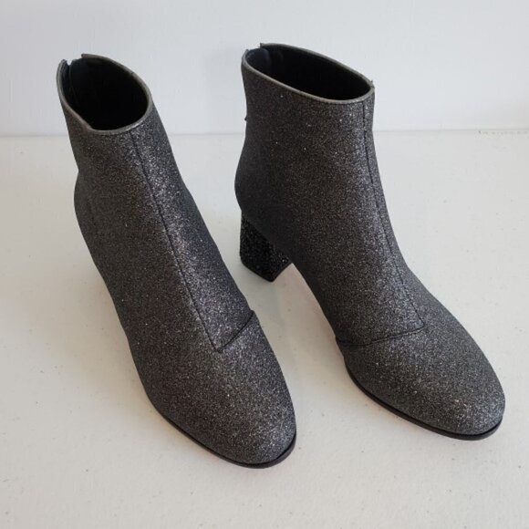Sophia Webster 'Stella' Crushed Glitter & Crystal Booties, Pewter - Picture 7 of 11